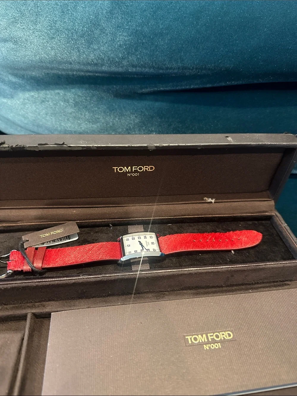 Tom Ford 001 Red Strap With Full Box Tags